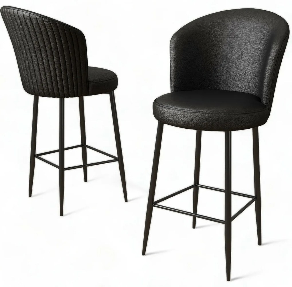 Set de scaune de bar Uras Black, 2 buc., 2 buc.