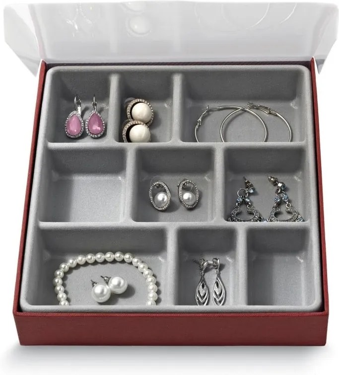 Organizator bijuterii cu 9 compartimente Domopak Bijou