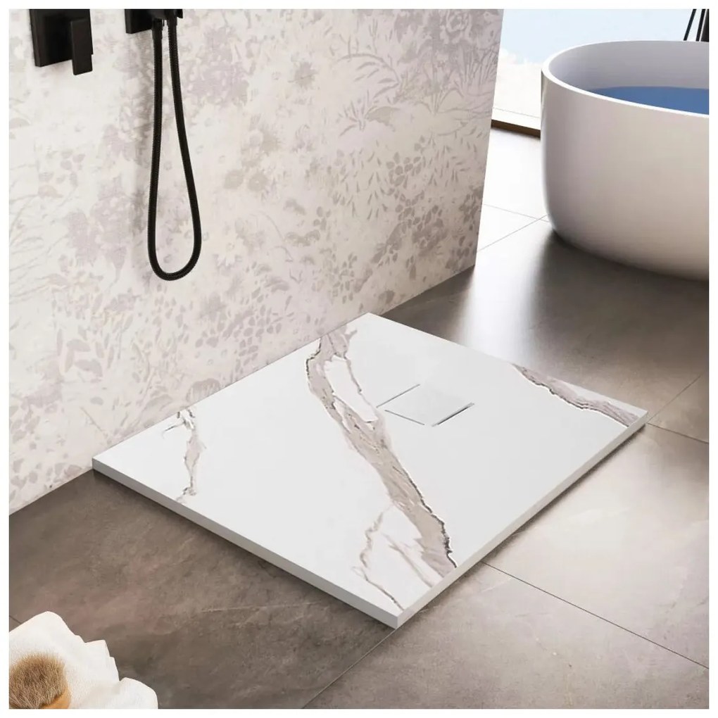 Rea Magnum cadita de dus patrata x90 cm alb REA-K7005