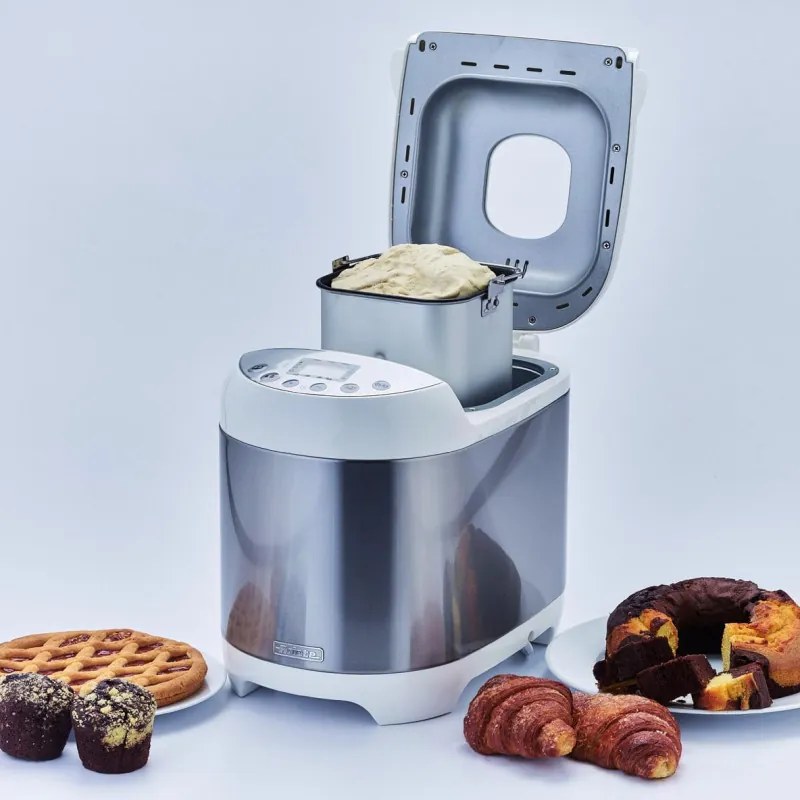 Masina de facut paine Ariete PANEXPRESS 1000 0133/00, 550W, 1 kg, 19 programe, LCD, 3 trepte de coacere, Pornire intarziata 15 h, Inox