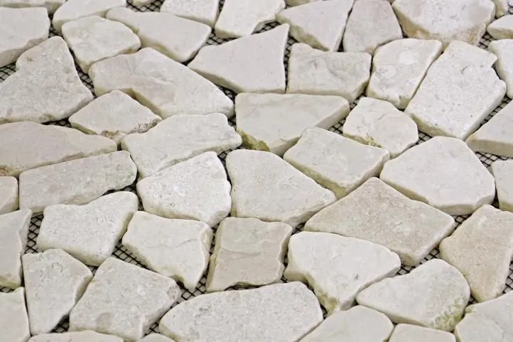 Mozaic de marmură Garth 1 m2 - gresie albă crem