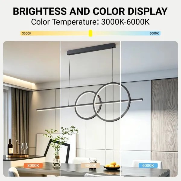 BRILAGI - Lustră LED reglabilă pe cablu SIGNATURE LED/53W/230V 120 cm neagră + telecomandă