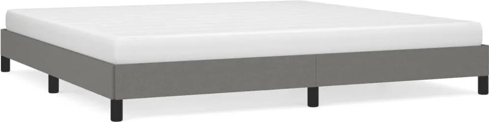vidaXL Cadru de pat fără saltea, gri închis, 200x200 cm, textil