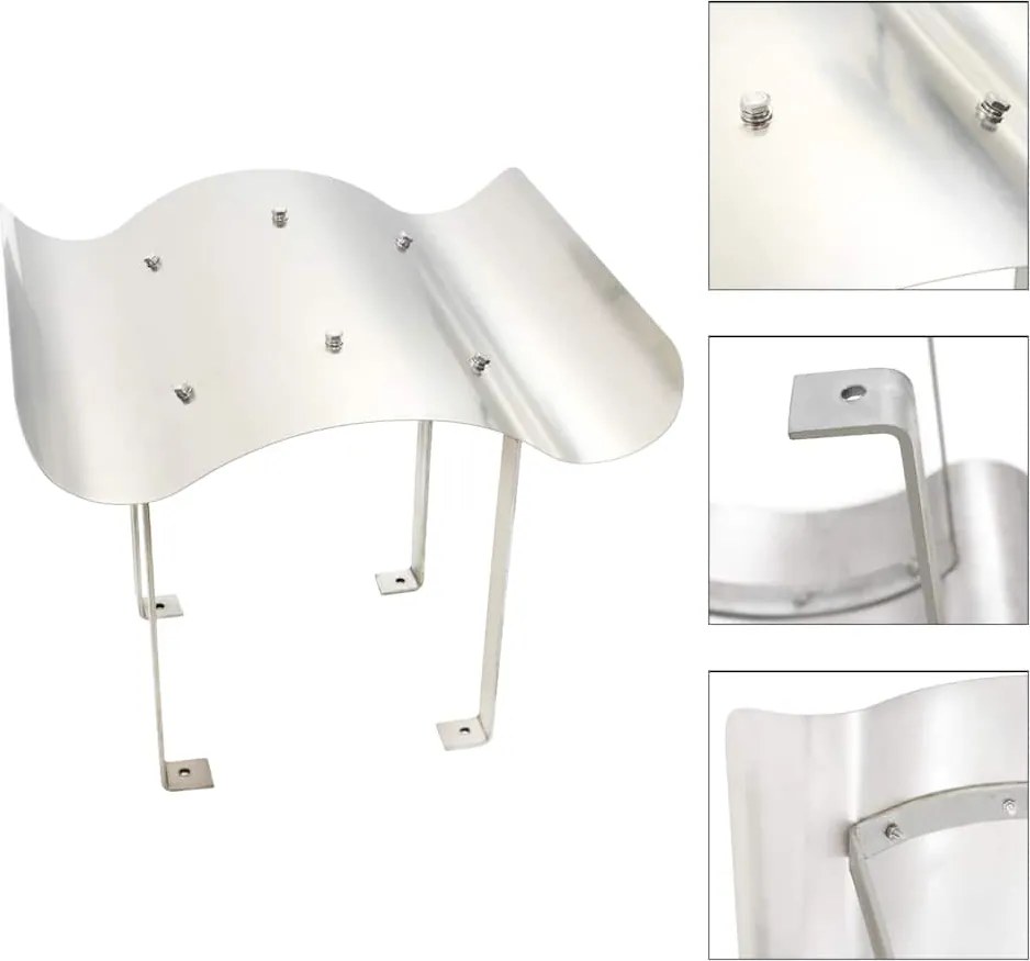 vidaXL Apărătoare de horn, oțel inoxidabil, 40 x 40 x 36 cm