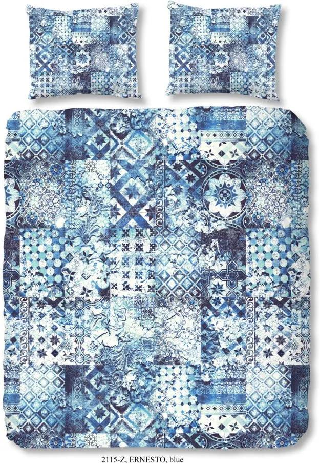 Lenjerie de pat din bumbac satinat zouzou Sahara Azul, 200 x 200 cm
