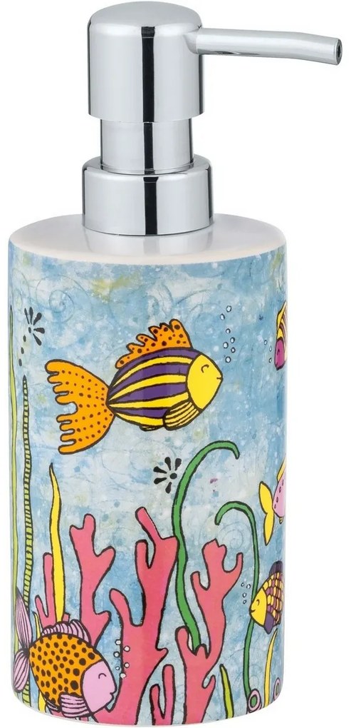 Dozator de săpun din ceramică Wenko Ocean Rollin Art , 360 ml