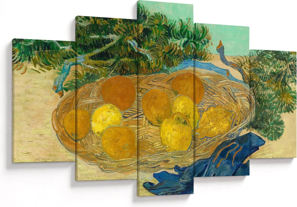 Tablou - Vincent van Gogh, Still Life of Oranges and Lemons with Blue Gloves, reproducere (150x105 cm)