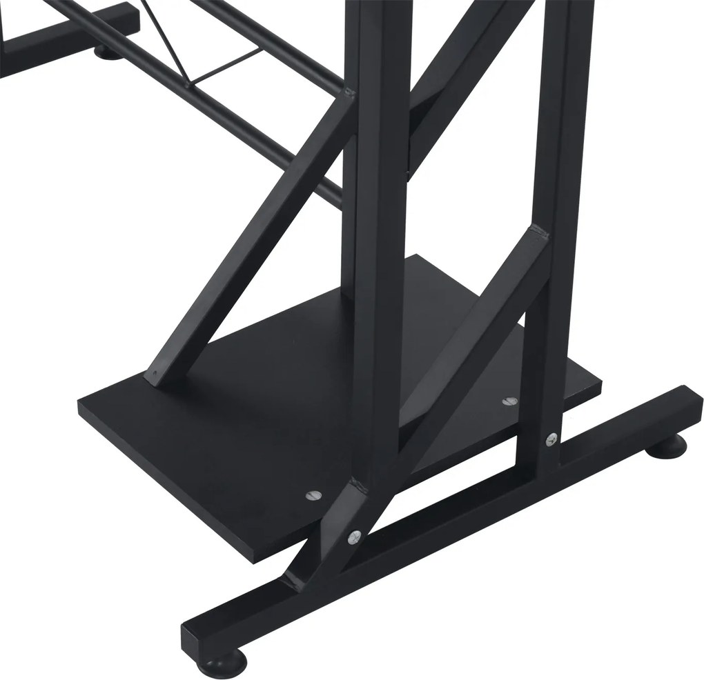 HomCom birou calculator, cu suport glisant,90x50x95 cm | AOSOM RO | Aosom Romania