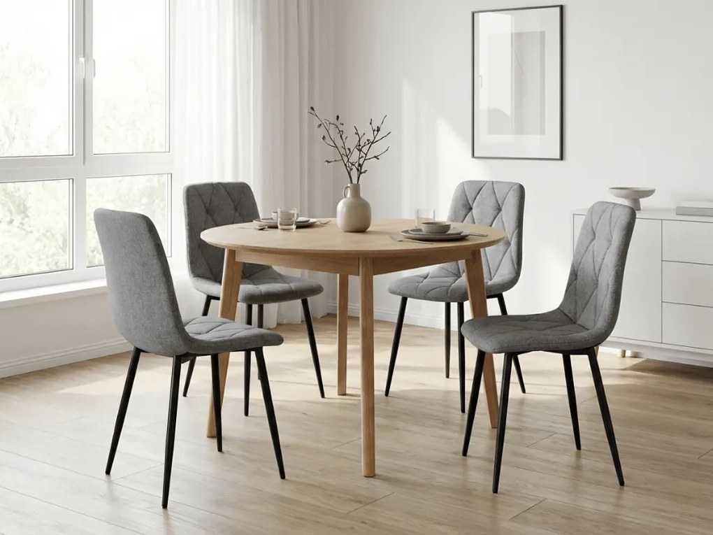 Scaun LIBRA PLATINUM GREY gri cu picioare negre