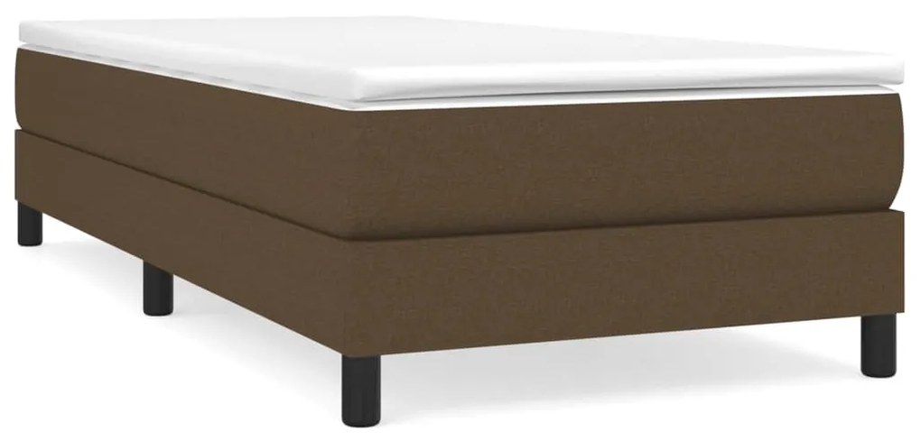 3120479 vidaXL Cadru de pat box spring, maro închis, 90x190 cm, textil