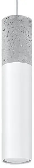 Sollux SL.0647 - Lustr BORGIO 1xGU10/40W/230V beton/metal alb