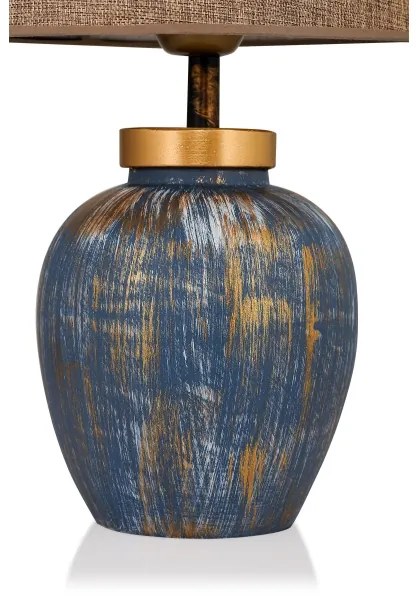 Lampă de masă 1xE27/40W/230V albastru/bej