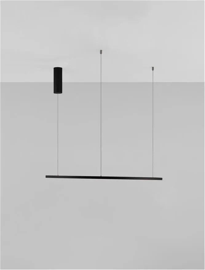 Lustra LED suspendata design modern circular TARQUIN D-80cm negru