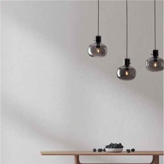 Lustra cu 3 pendule design modern CINZIA fumuriu