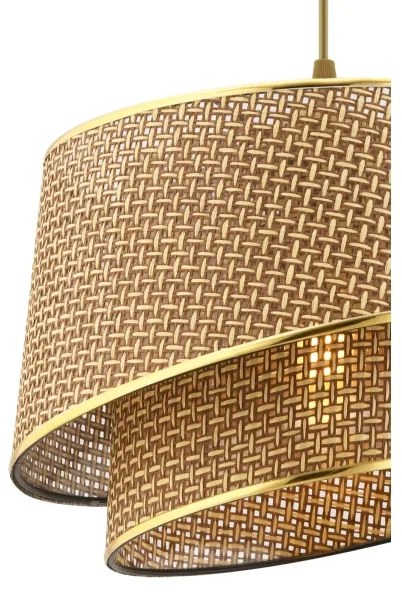 Lustră pe cablu BARETTE 1xE27/60W/230V maro/auriu