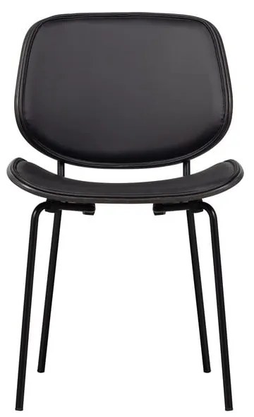 Scaune de dining negre 2 buc. din imitație de piele Close In – WOOOD