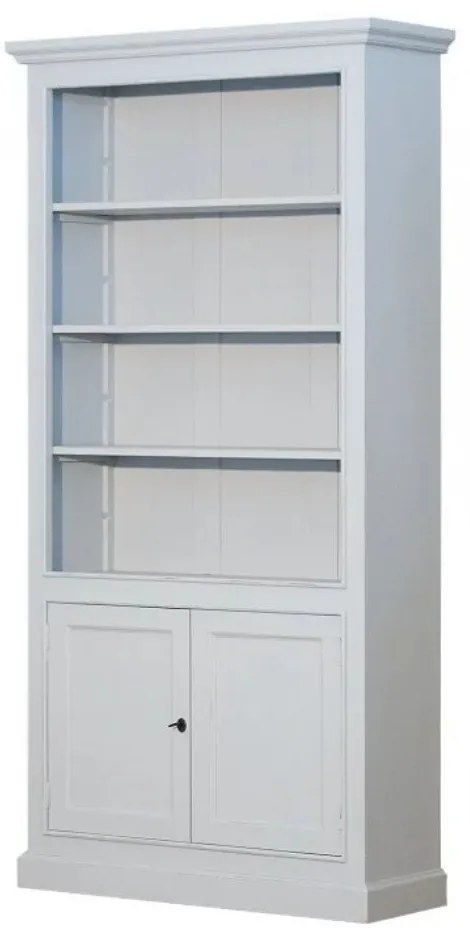 Biblioteca, gri, din lemn de pin, single, aspect rustic, Country