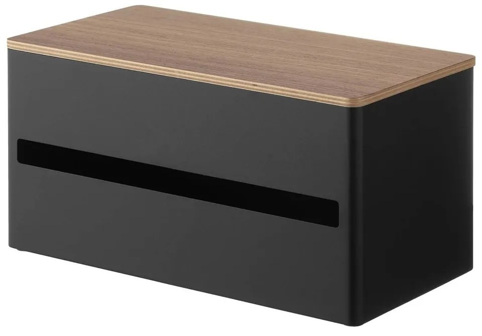 Suport orizontal pentru prosoape de bucătărie din hârtie negru din metal Rin – YAMAZAKI