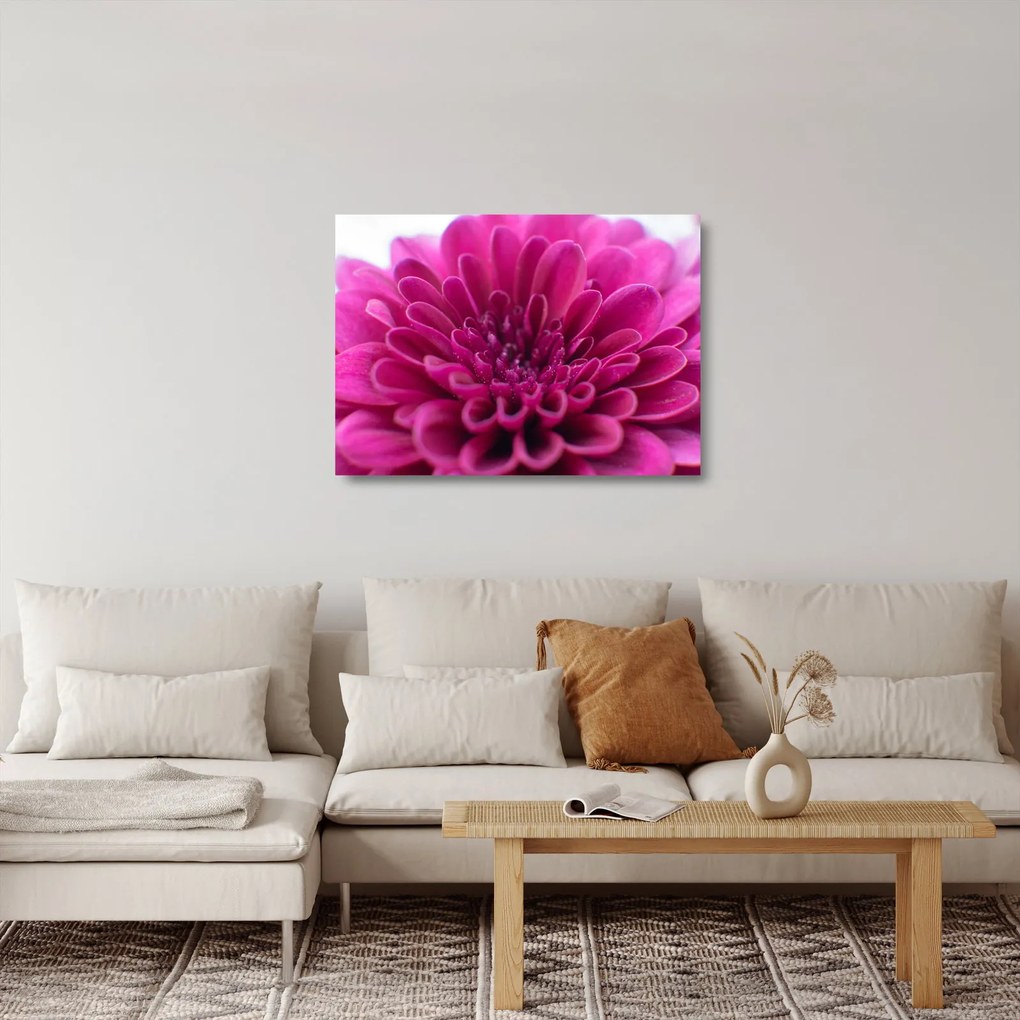 Tablou pe sticlă cu floare (70x50 cm)