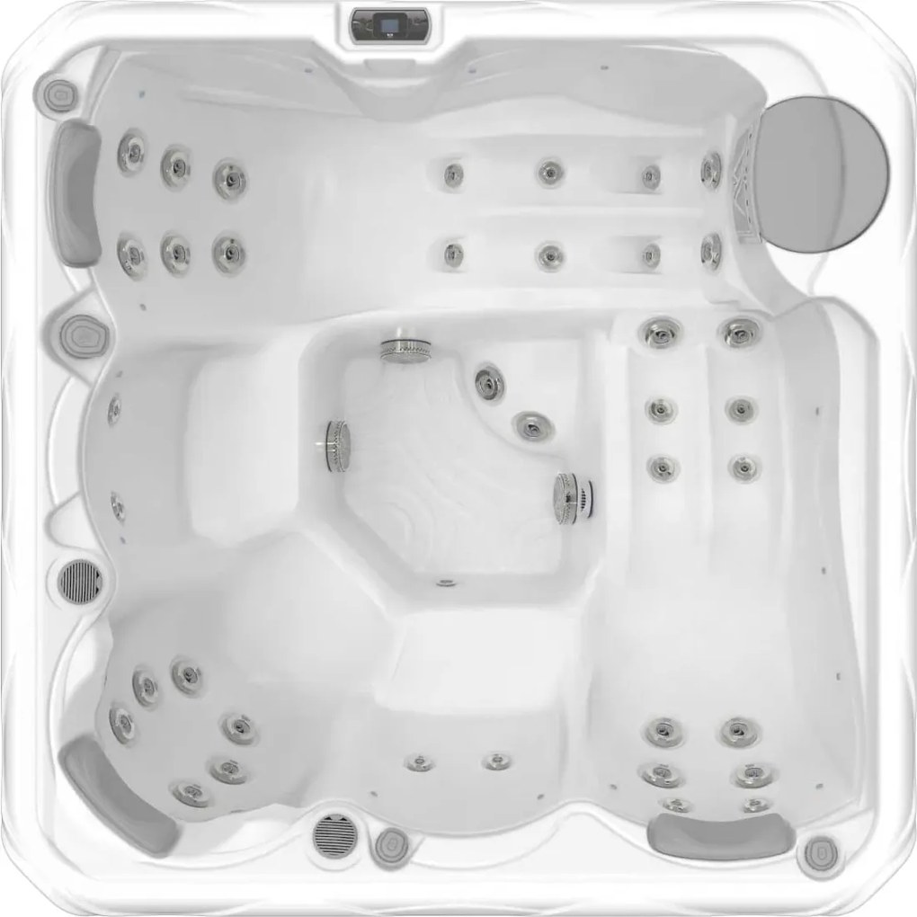 Minipiscina jacuzzi 5 persoane Wellis, 42 jeturi hidromasaj, WiFi, sistem audio, 200 200 cm, Wellis Budapest Life Deluxe