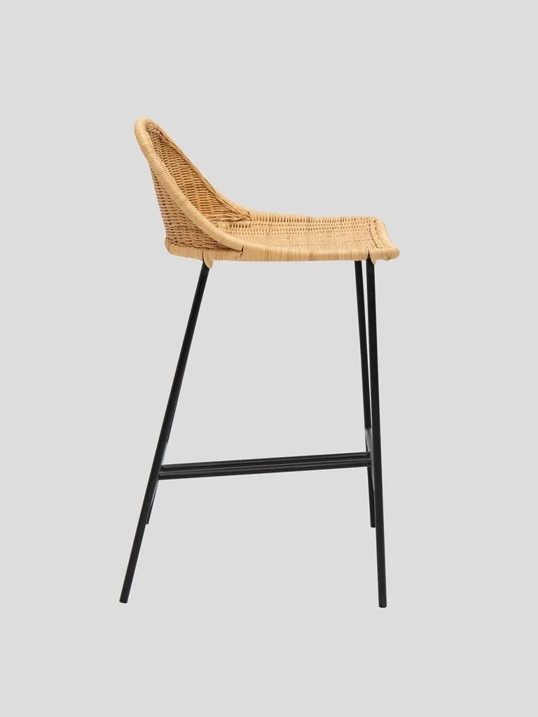 Scaun de bar, din rattan, Bermuda