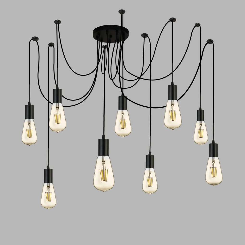 Lustra moderna design minimalist Squiggle 9L 9669-9BK SRT