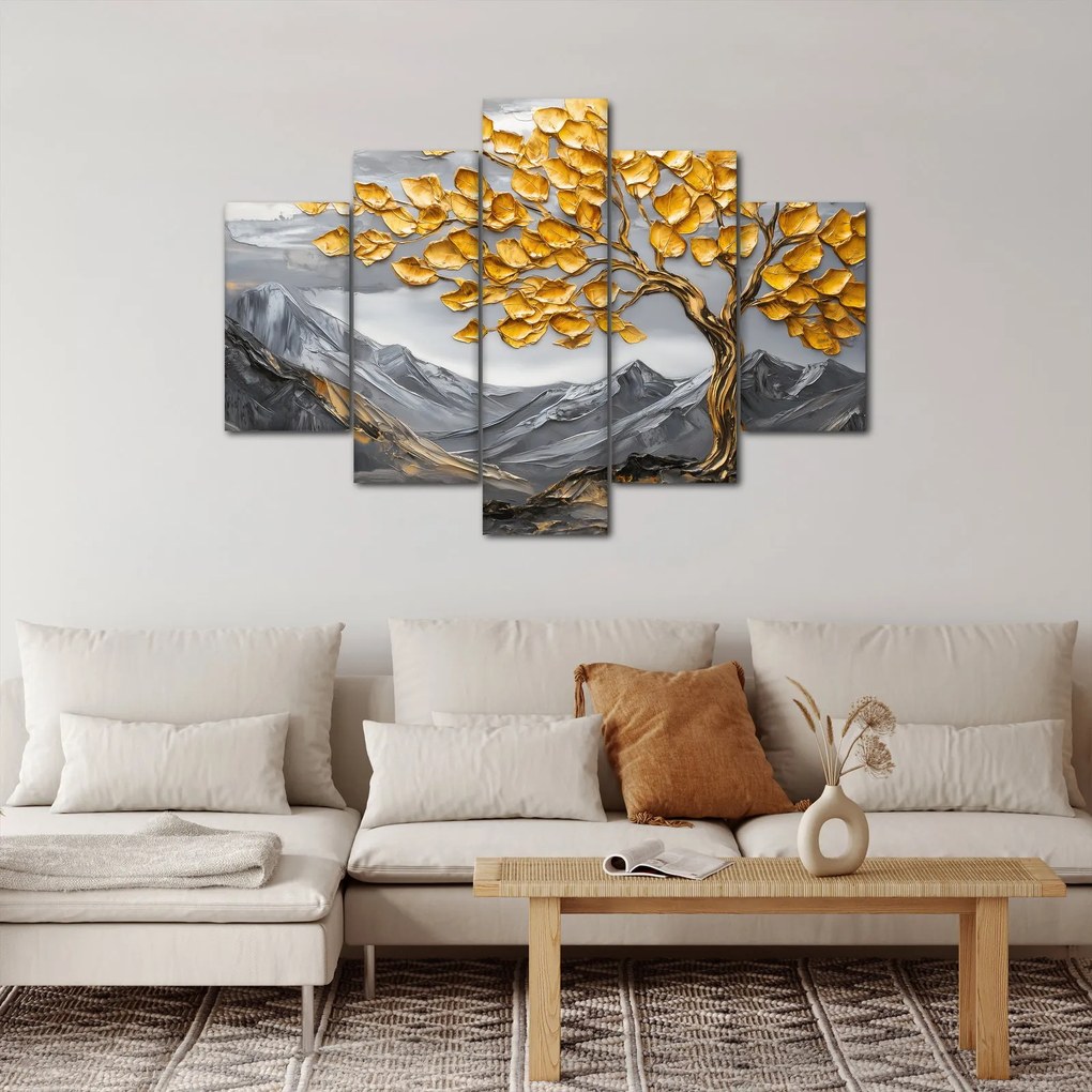Tablou – Arbore cu frunze aurii (150x105 cm)