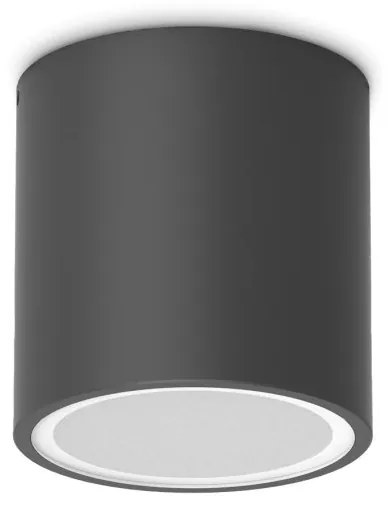 Mini Plafoniera Exterior Techo pl1 round d09, Protectie IP54, Negru