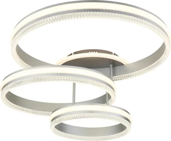 Globo 67377-72 - Lampă de tavan LED dimabilă FRANCINE LED/72W/230V argintie + telecomandă