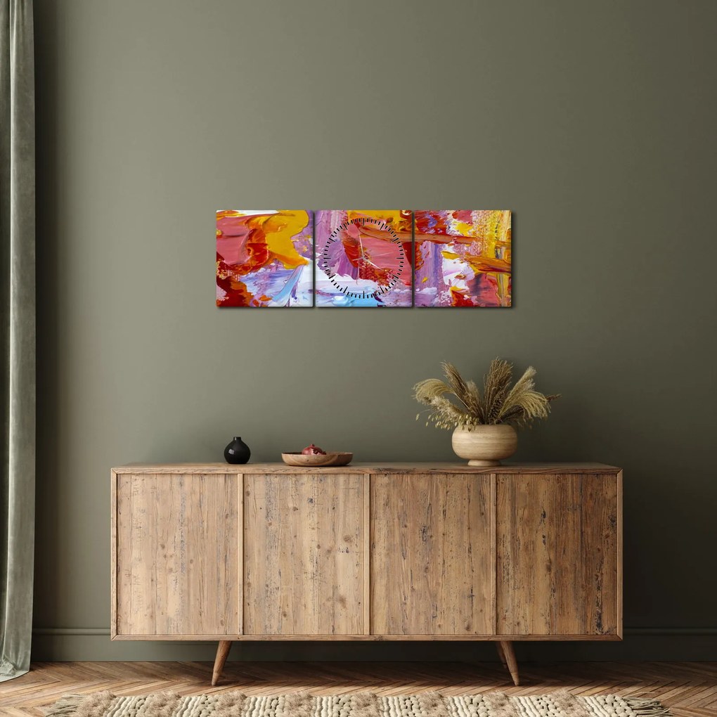 Tablou - Pictură în ulei (cu ceas) (90x30 cm)