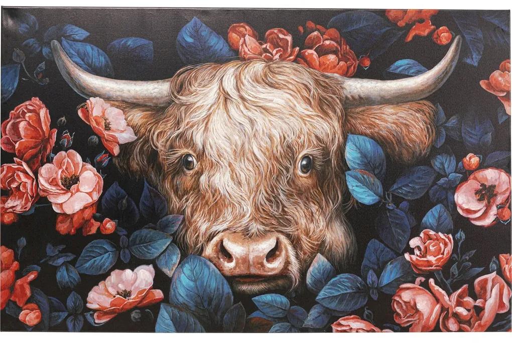 Tablou canvas Yak in Flower 140x90 cm
