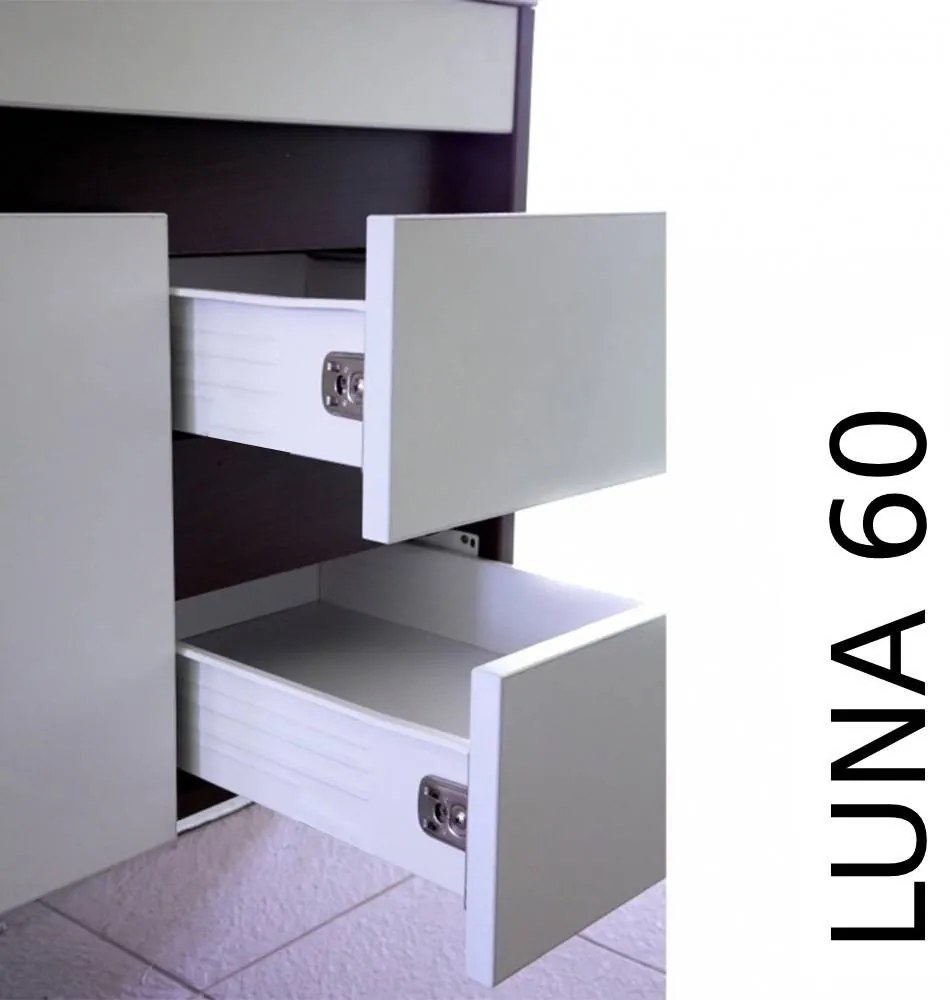 Mobilier complet de baie Luna 60, stejar Sonoma-alb