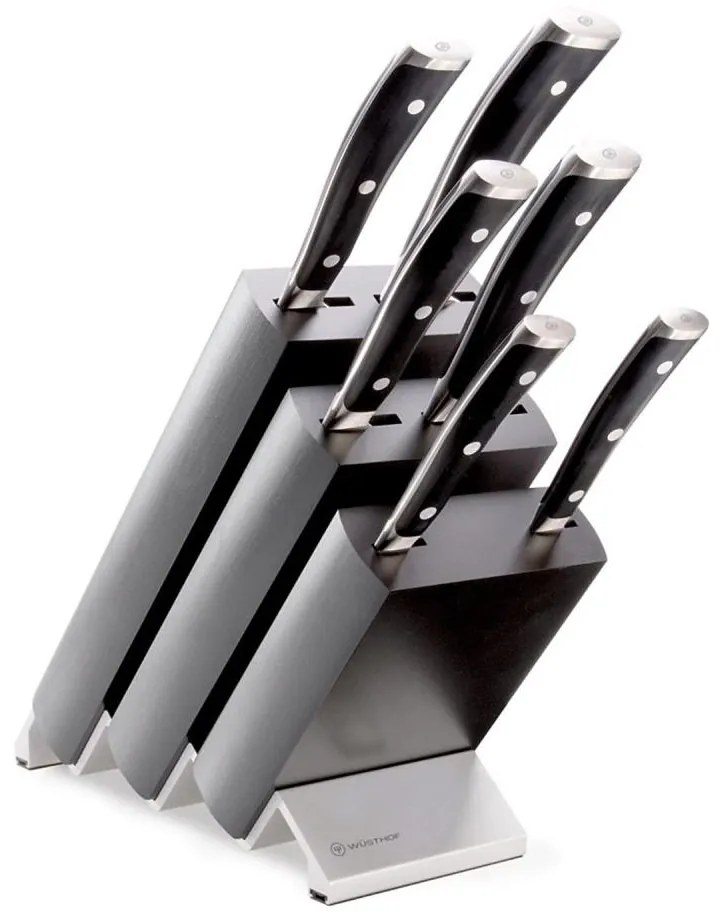 Wüsthof CLASSIC IKON set 7 cuțite bucătărie, suport, frasin/negru