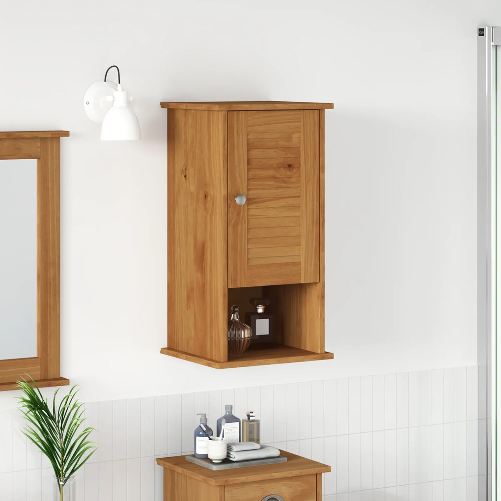 vidaXL Dulap Bathroom Montat pe Perete maro miere 37 x 34 x 71.5 cm