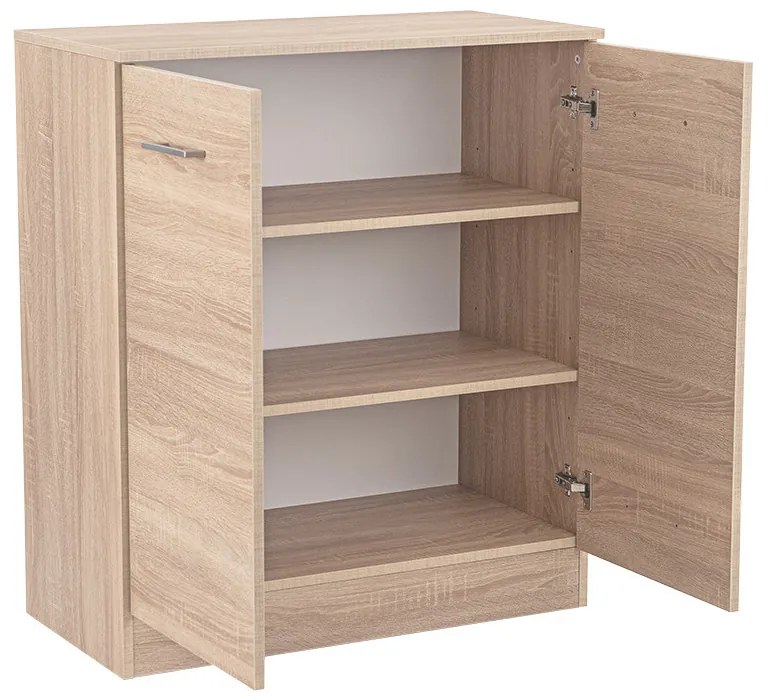 Comodă Miami cu 2 uși 80x92 cm stejar sonoma-stejar sonoma