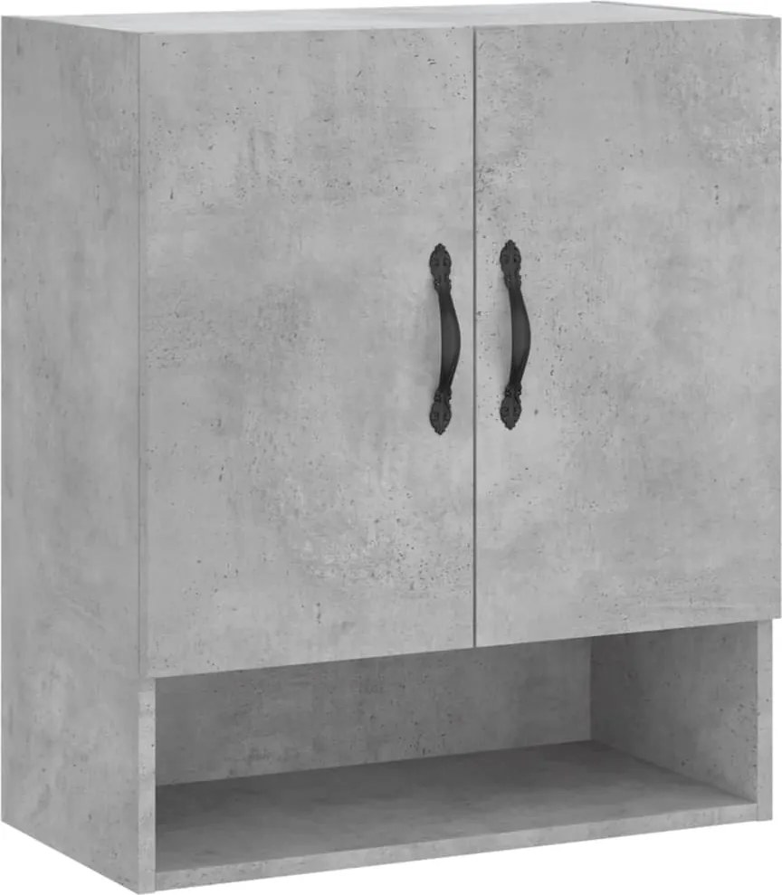 vidaXL Dulap de perete, gri beton, 60x31x70 cm, lemn compozit