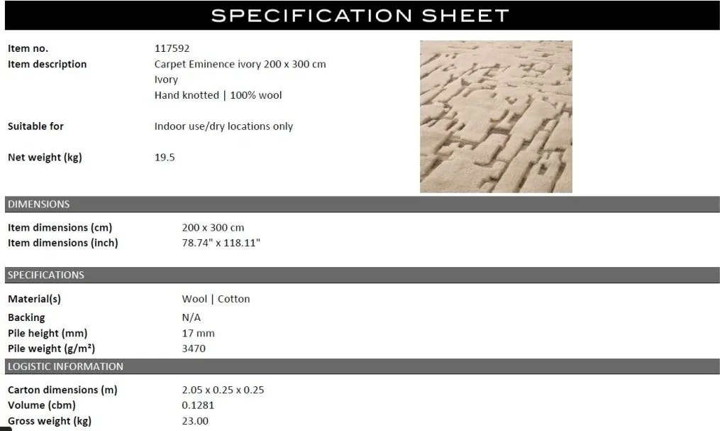 Covor design LUX Eminence 200x300cm