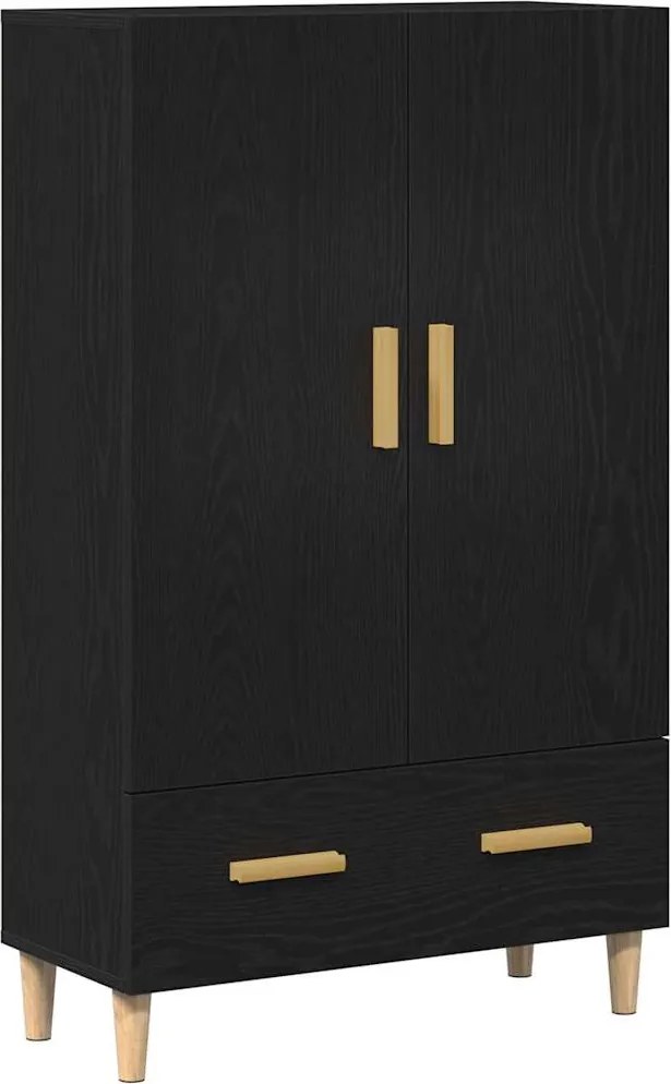 vidaXL Bufet cu sertar Stejar Negru 70 x 31 x 115 cm Lemn compozit