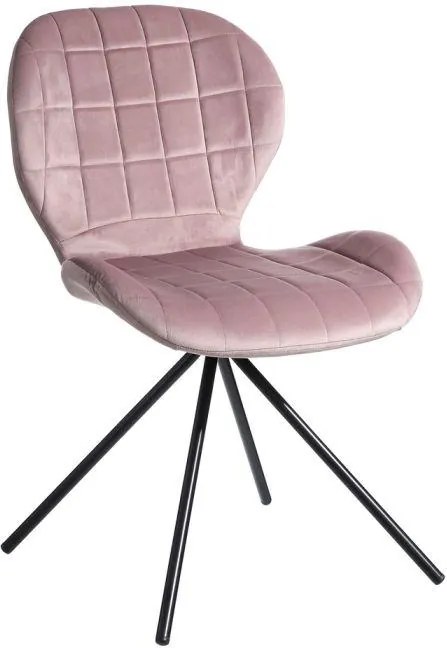 Scaun dining roz pal din textil Pale Pink Chair