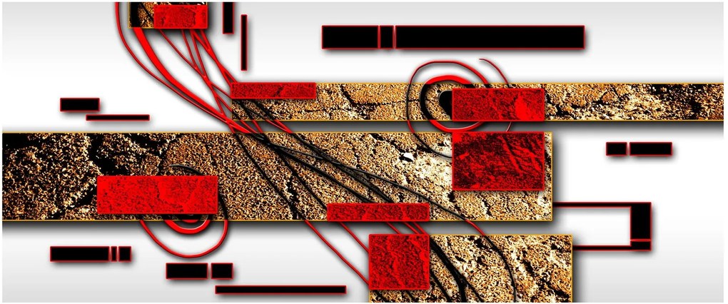 Tablou cu abstracție (120x50 cm)