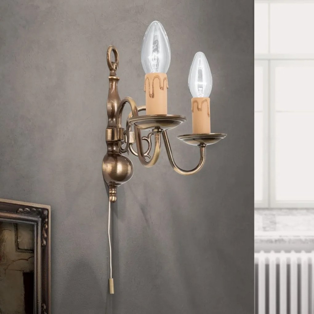 Aplica de perete design rustic FLAMISCH patina