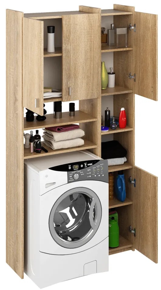 Dulap deasupra mașinii de spălat MIRALI, stejar sonoma