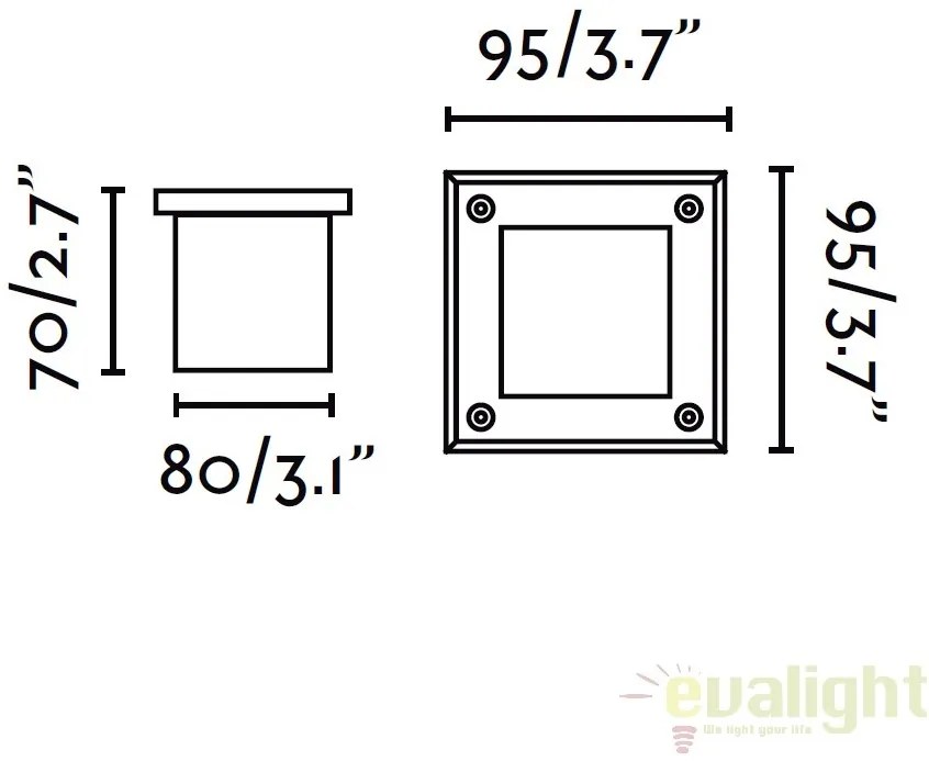 SPOT LED INCASTRABIL DE EXTERIOR Inox PATRAT 71499N