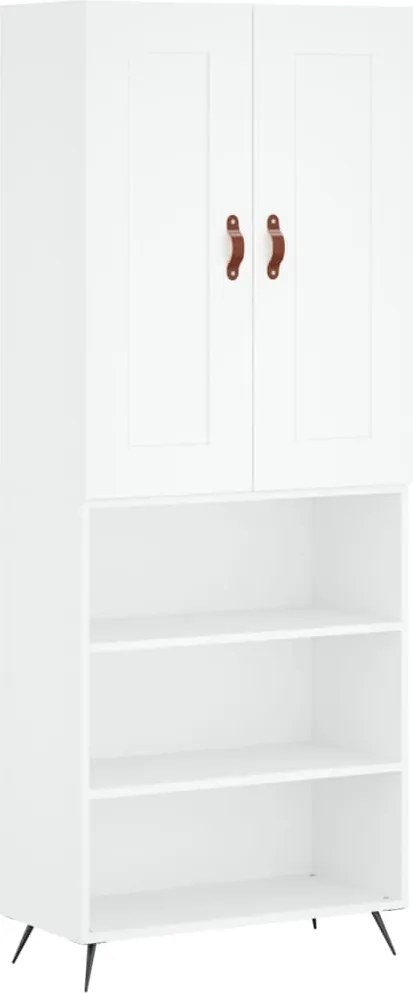vidaXL Dulap înalt, alb, 69,5x34x180 cm, lemn compozit