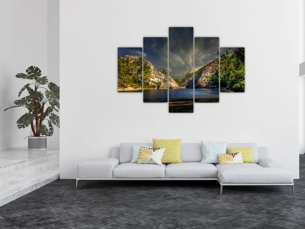 Tablou peisajului cu lac (150x105 cm)