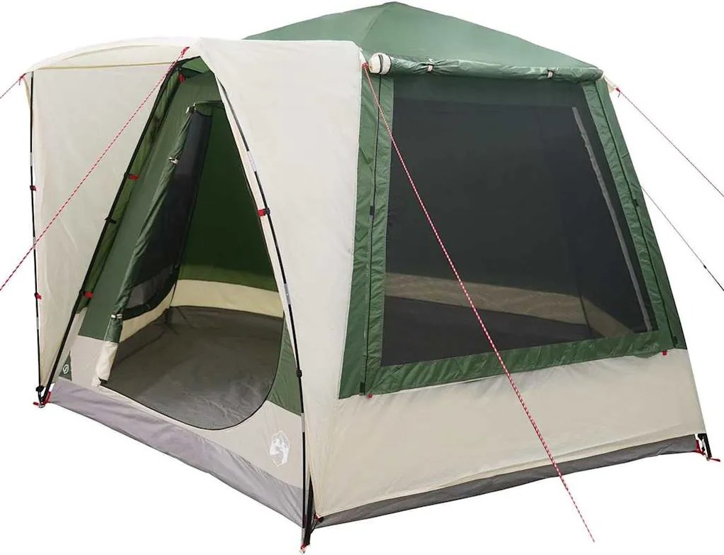 vidaXL Cort de Camping Cabină Verde 420 x 420 x 227 cm Poliester