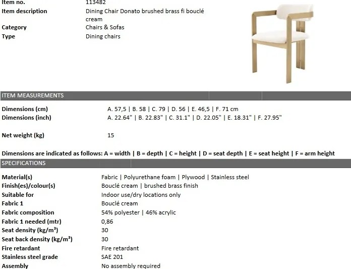 Scaun design elegant LUX Donato, alama 113482 HZ