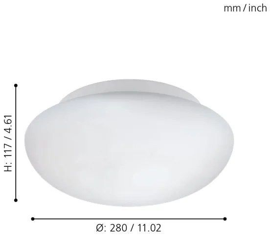 Plafonieră Eglo 81636 ELLA 1xE27/60W/230V