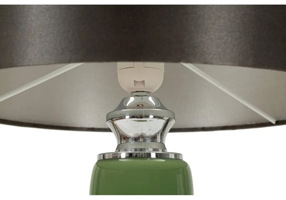 Veioză verde/gri cu abajur textil (înălțime 57 cm) Eva – Mauro Ferretti