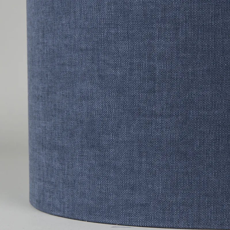Abajur din material textil albastru închis 35/35/20
